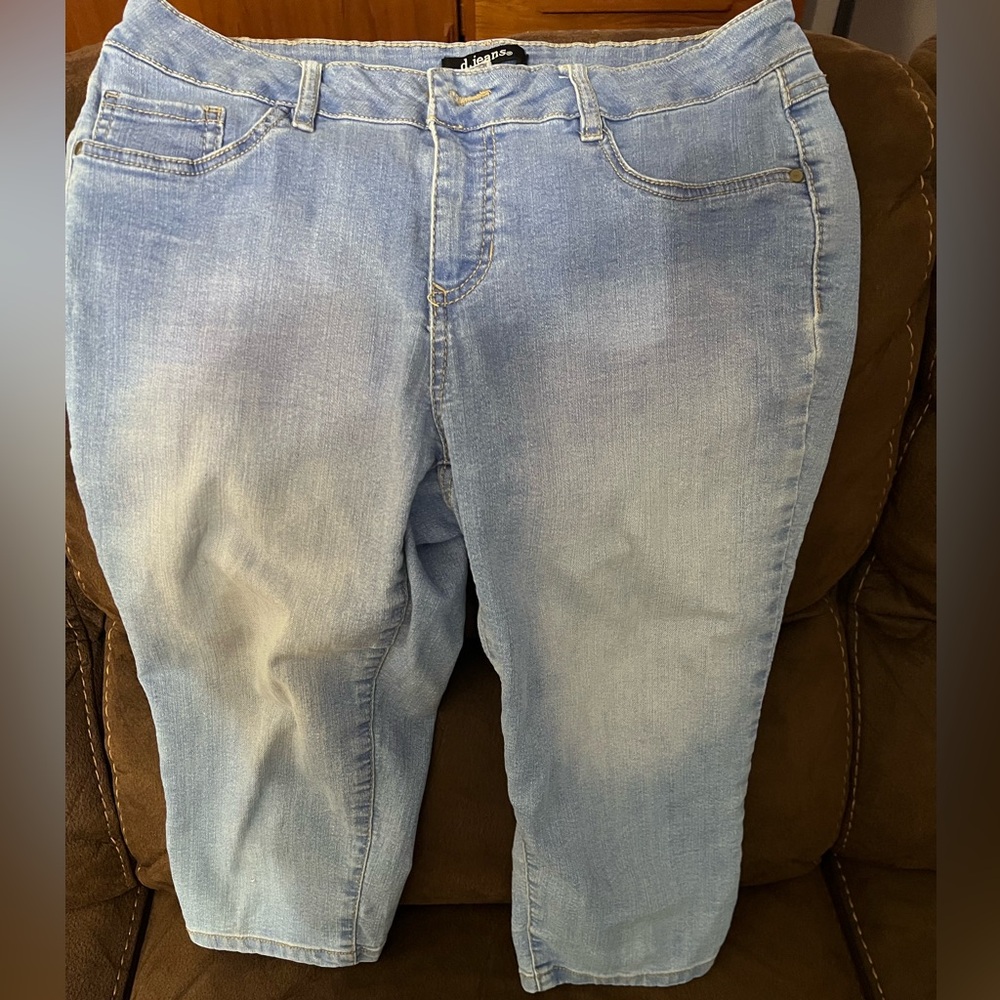 d. jeans Blue Ankle Cropped Denim